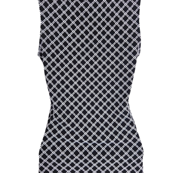 White House/Black Market, women's black and white plaid top, Sz XXS - Picture 2 of 5